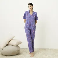 Pijama Camisero Algodón Mujer