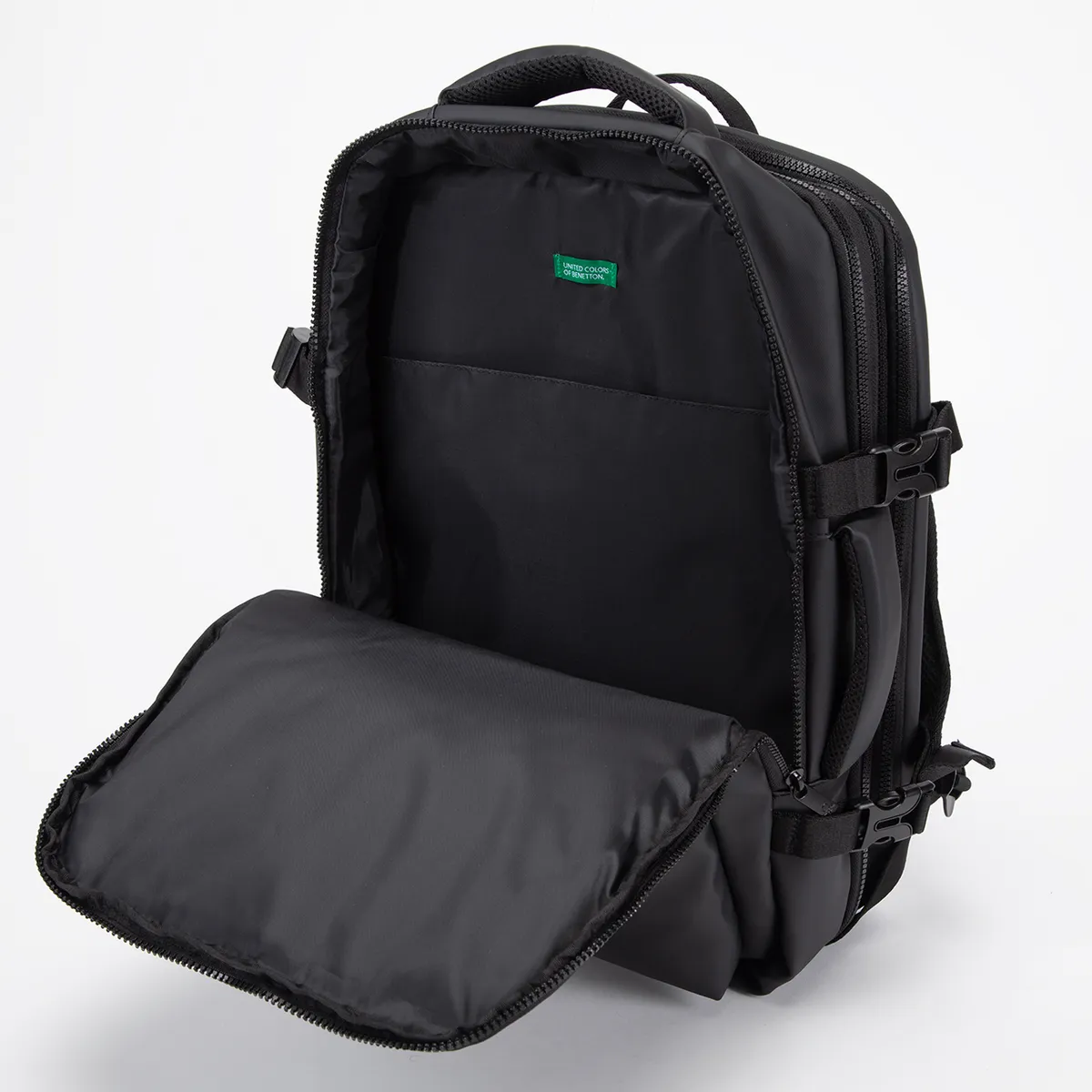 BENETTON - Mochila Negra Unisex Benetton