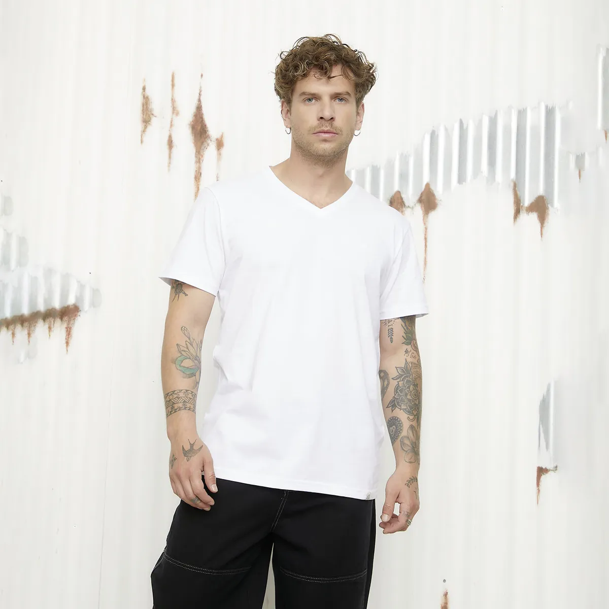 AMERICANINO - Polera Americanino Manga Corta Algodón Hombre Estilo Casual