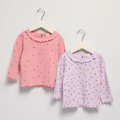 YAMP - Pack 2 Poleras Bebé Niña Algodón