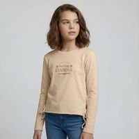 Polera Manga Larga Algodón Niña