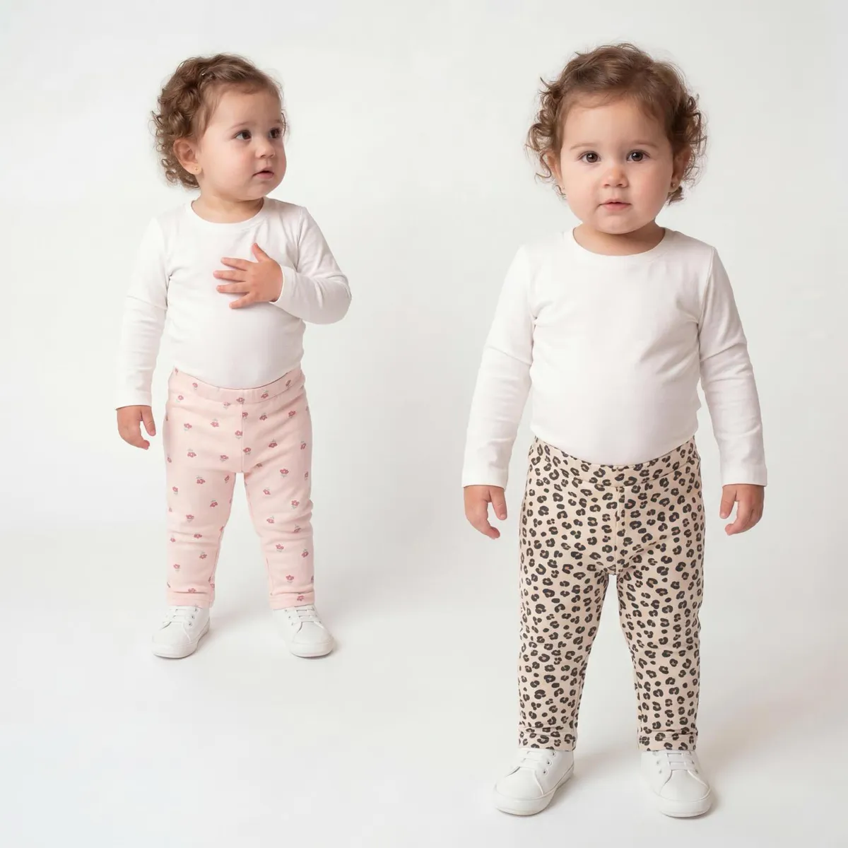 YAMP - Pack De 2 Calzas Forradas En Polar Bebé Niña Yamp