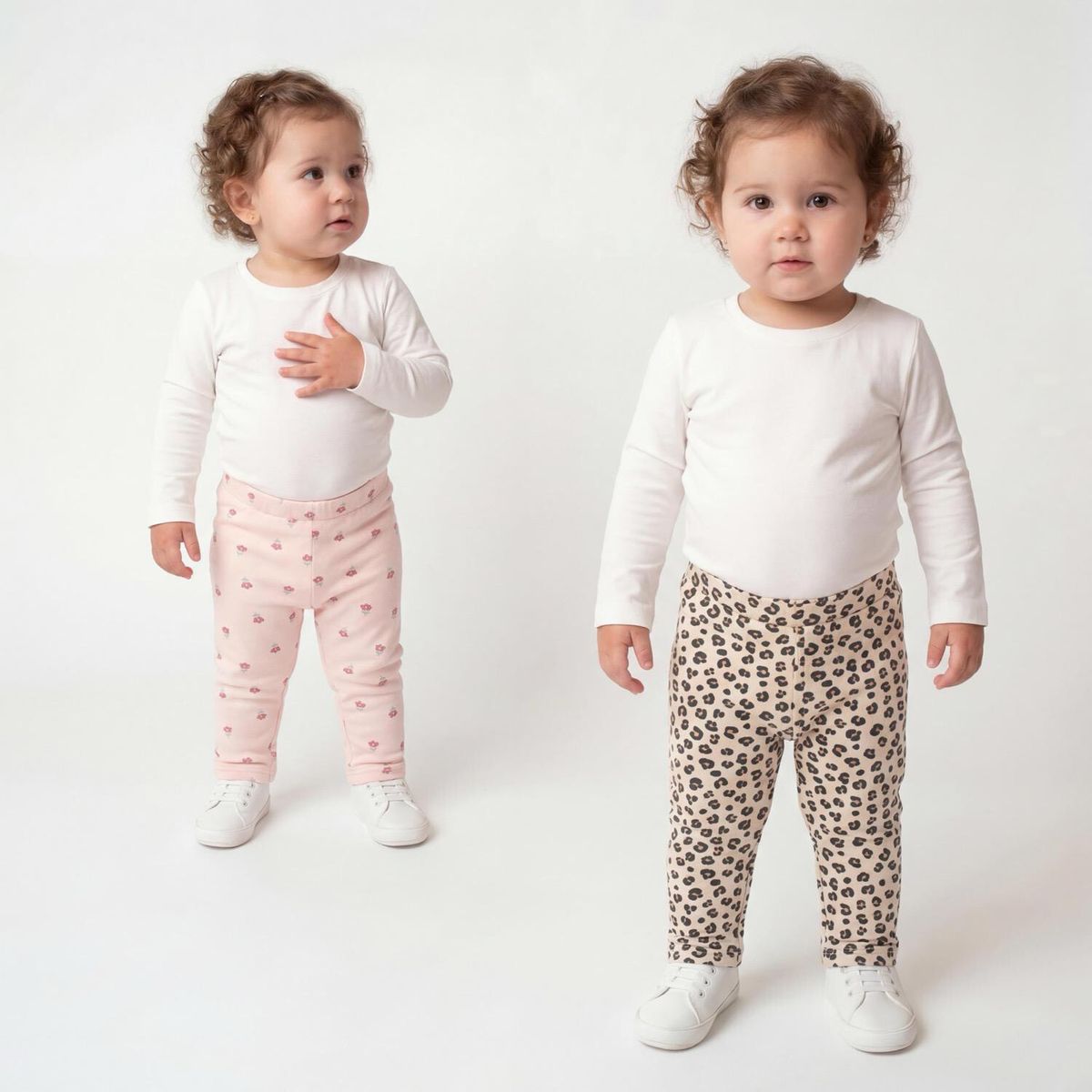 YAMP - Pack De 2 Calzas Forradas En Polar Bebé Niña Yamp