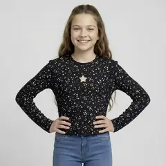 ELEVEN - Polera Manga Larga Niña