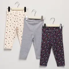 YAMP - Pack De 3 Calzas Bebé Niña Algodón