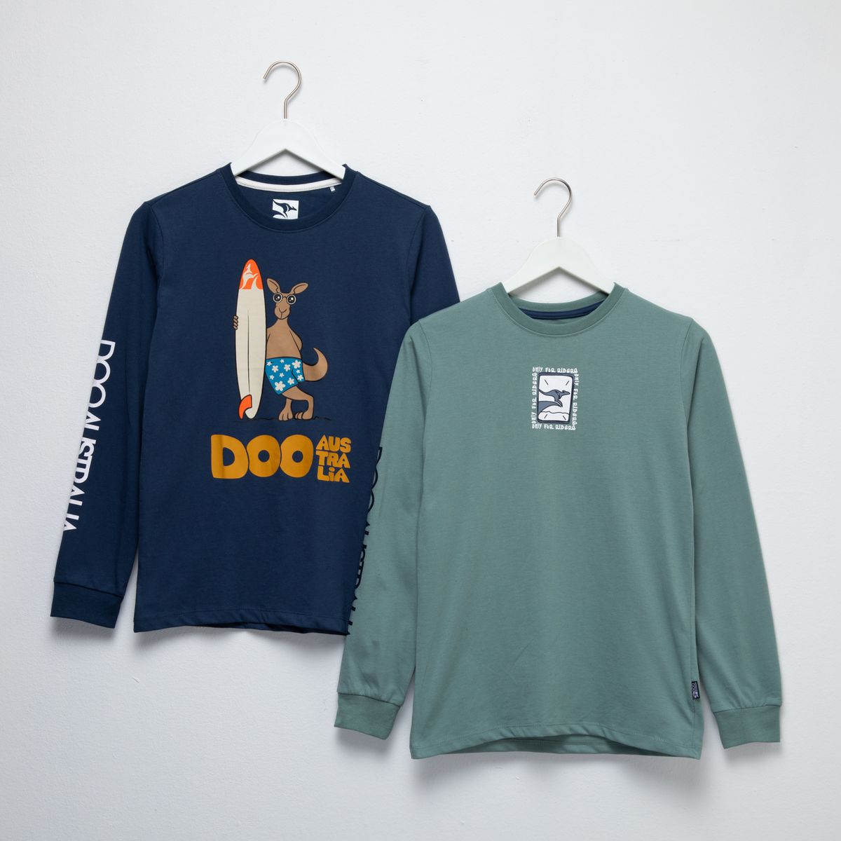 DOO AUSTRALIA - Pack de 2 Poleras Manga Larga Algodón Niño Doo Australia