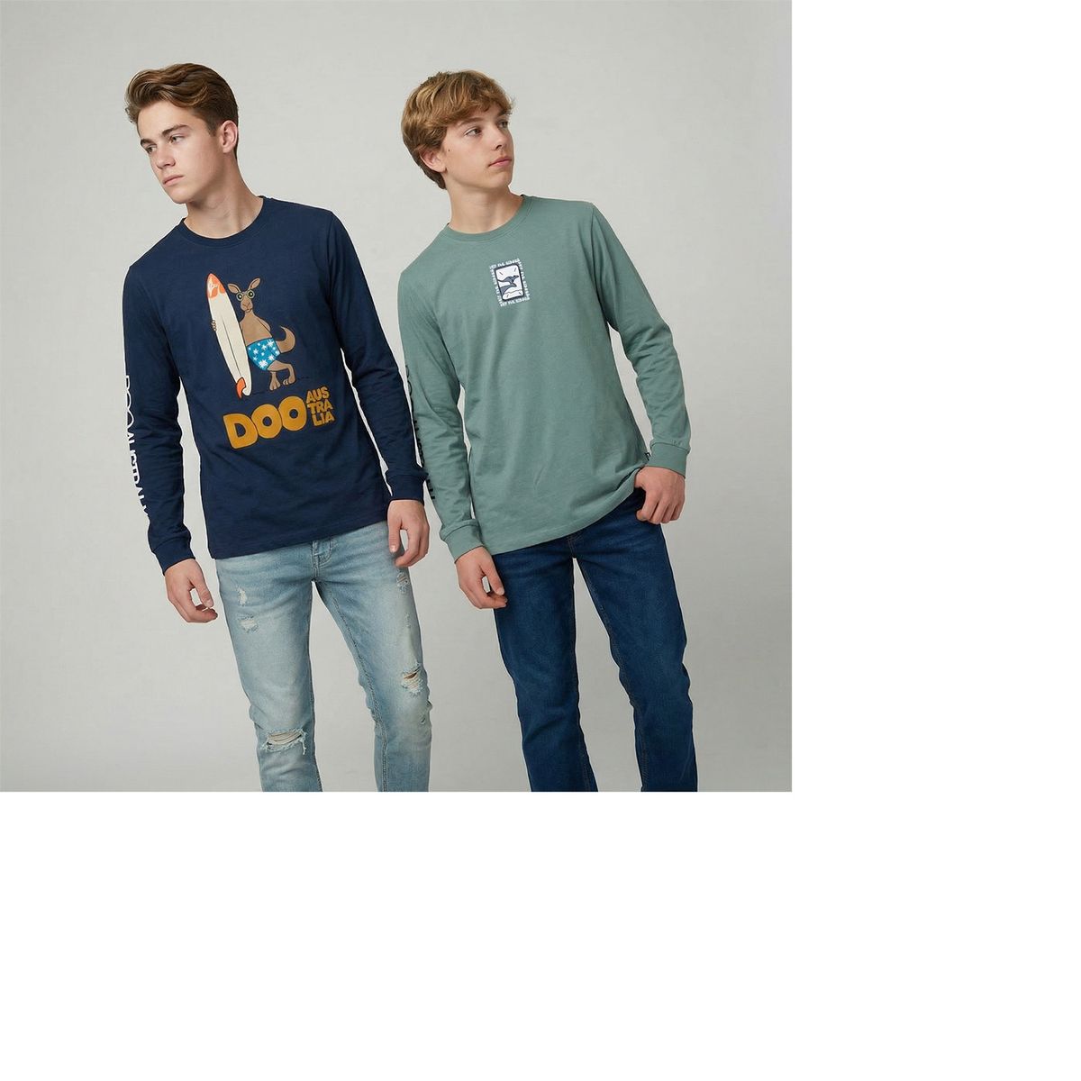 DOO AUSTRALIA - Pack de 2 Poleras Manga Larga Algodón Niño Doo Australia