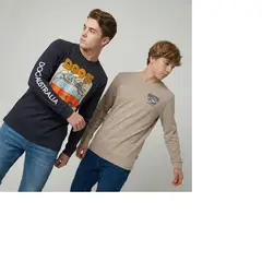 DOO AUSTRALIA - Pack de 2 Poleras Manga Larga Algodón Niño