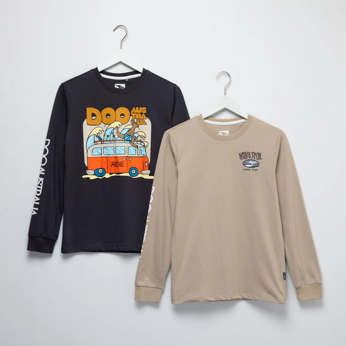 DOO AUSTRALIA - Pack de 2 Poleras Manga Larga Algodón Niño Doo Australia