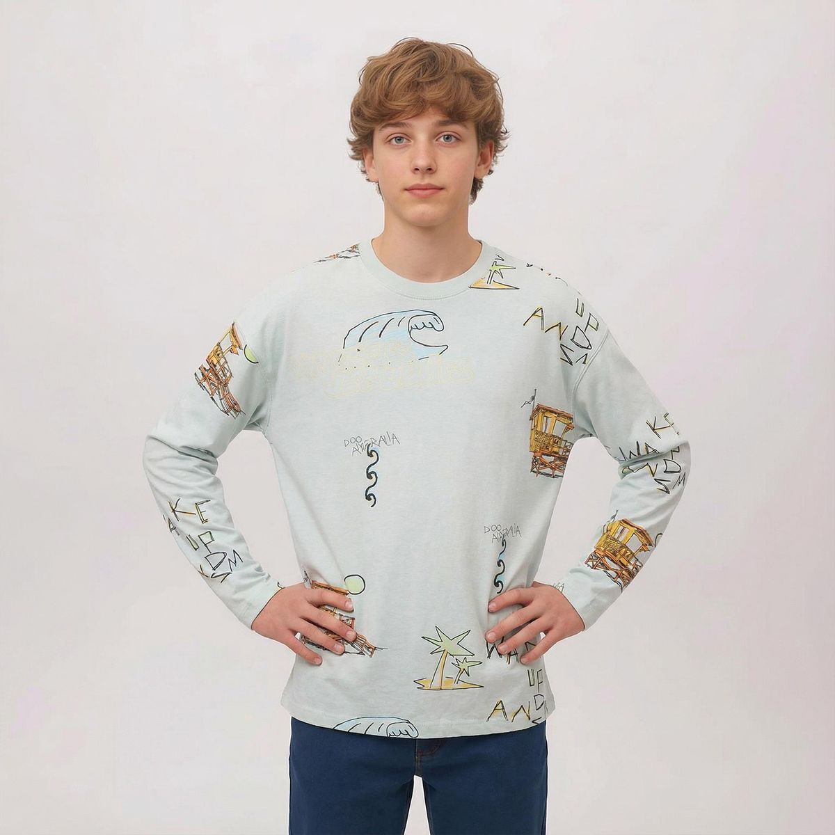 DOO AUSTRALIA - Polera Manga Larga Algodón Niño Doo Australia