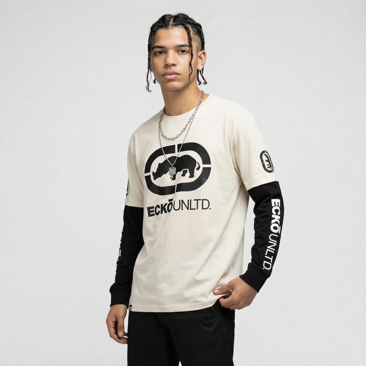 ECKO - Polera Niño Manga Larga Algodón Ecko