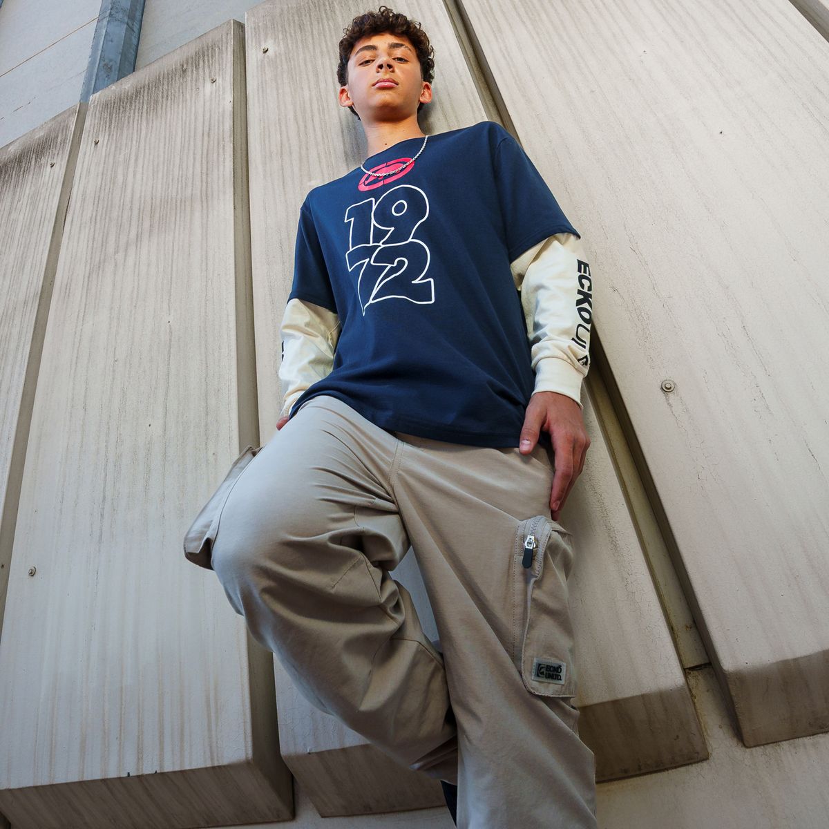 ECKO - Polera Niño Manga Larga Algodón Ecko