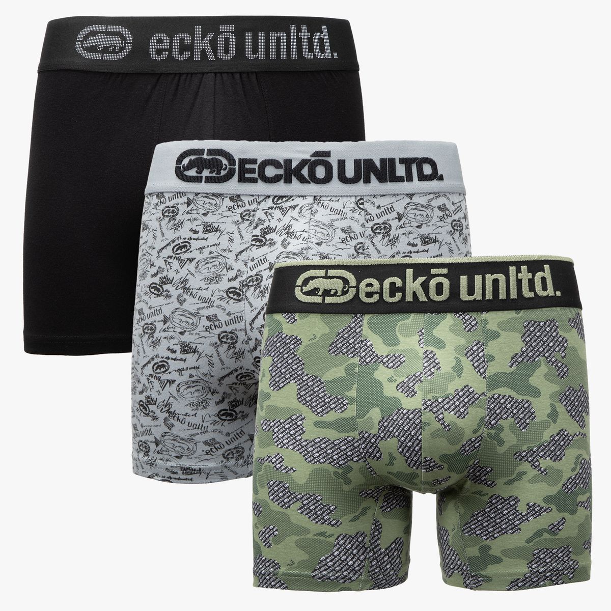 ECKO - Pack De 3 Bóxer Algodón Hombre Ecko