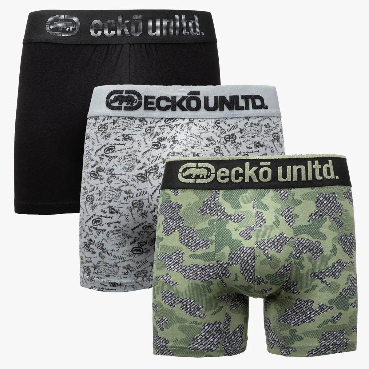 ECKO - Pack De 3 Bóxer Algodón Hombre Ecko