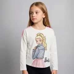 BARBIE - Polera Niña Algodón