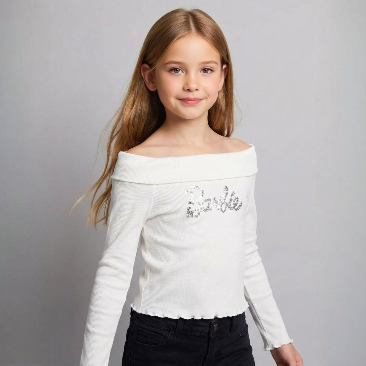 BARBIE - Polera Niña Algodón Barbie