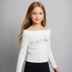 BARBIE - Polera Niña Algodón