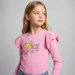 BARBIE - Polera Niña Algodón