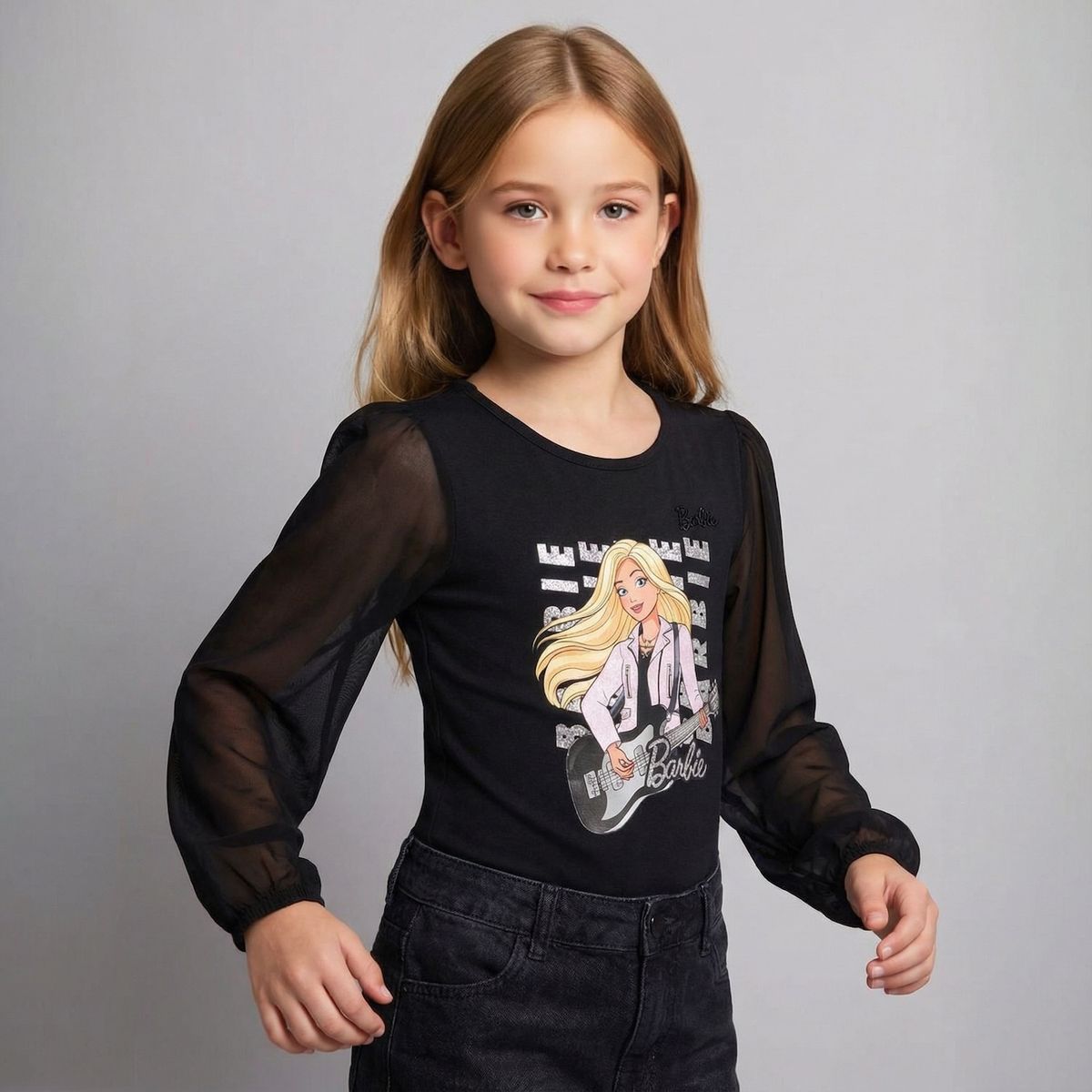 BARBIE - Polera Niña Algodón Barbie