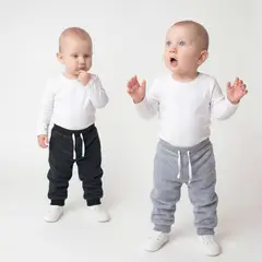 YAMP - Pack De 2 Pantalónes De Buzo De Polar Bebé