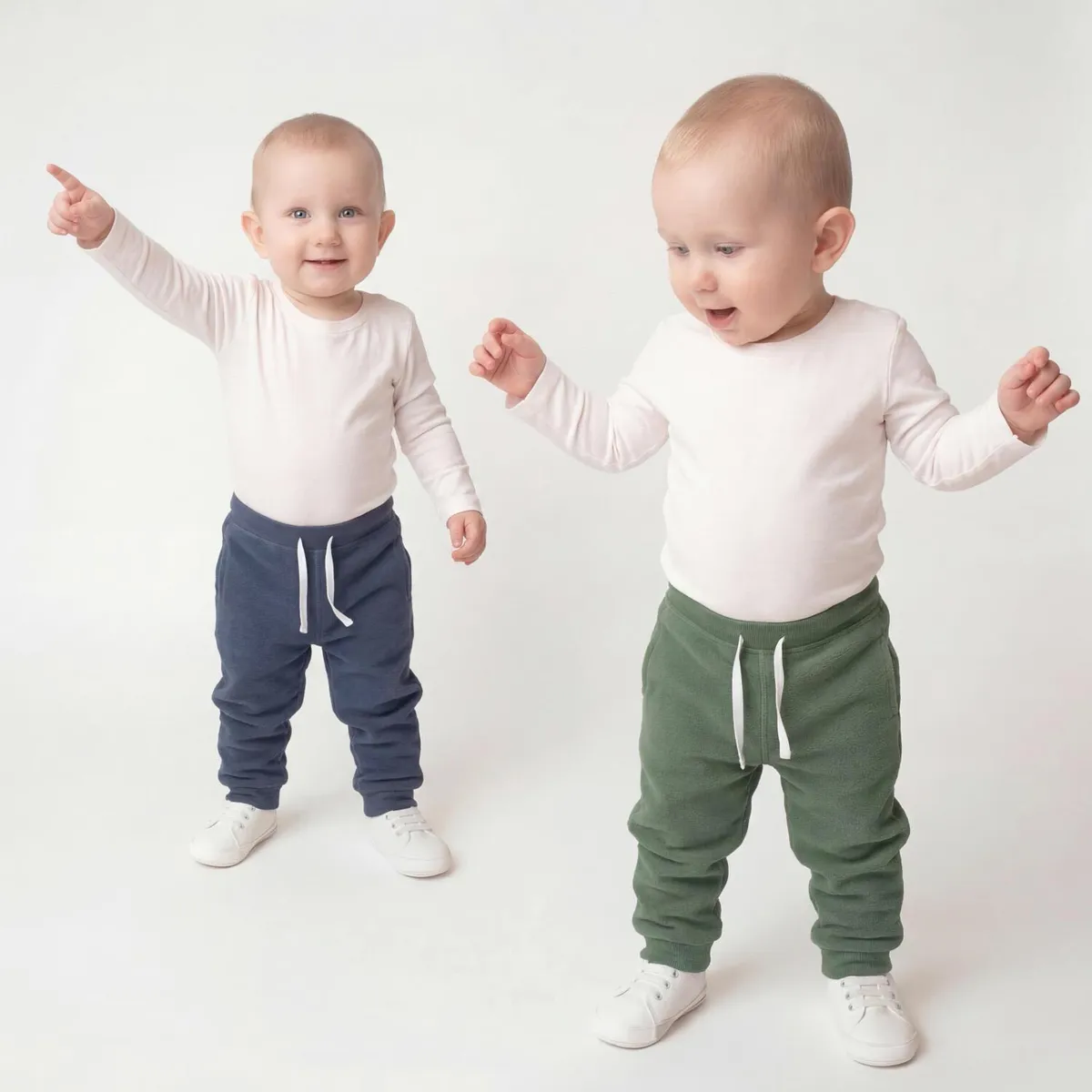 YAMP - Pack De 2 Pantalónes De Buzo De Polar Bebé Yamp