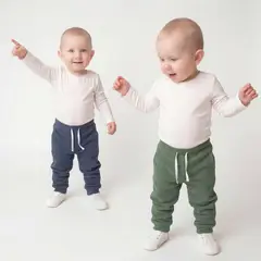 YAMP - Pack De 2 Pantalónes De Buzo De Polar Bebé
