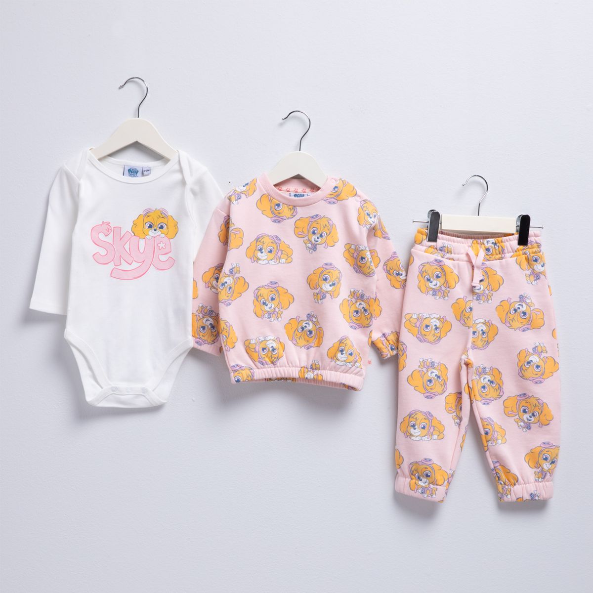 PAW PATROL - Conjunto Bebe Poleron Más Pantalon De Buzo Y Body Paw Patrol