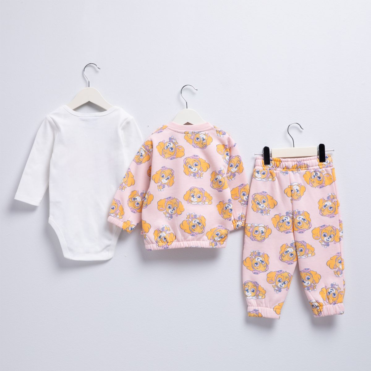 PAW PATROL - Conjunto Bebe Poleron Más Pantalon De Buzo Y Body Paw Patrol