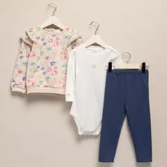 YAMP - Conjunto Polerón Más Calza Más Body Bebé