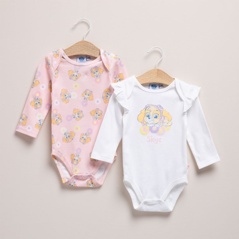 PAW PATROL Pack De 2 Bodys Bebé Niña Algodón
