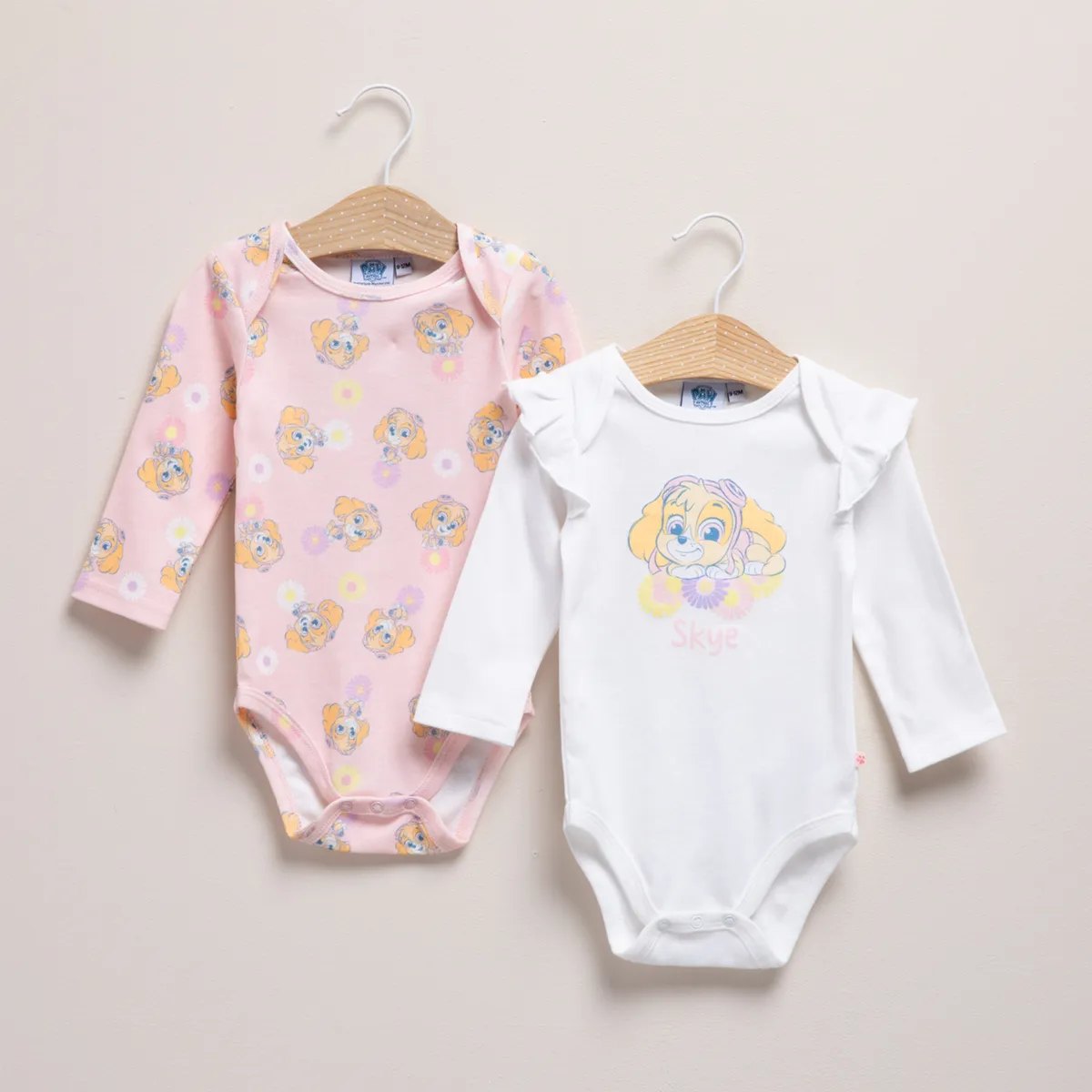 PAW PATROL - Pack De 2 Bodys Bebé Niña Algodón Paw Patrol