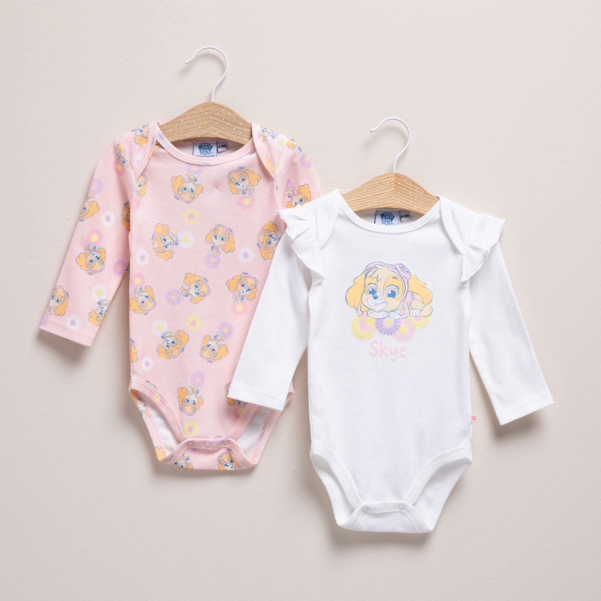 PAW PATROL - Pack De 2 Bodys Bebé Niña Algodón Paw Patrol