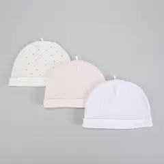 YAMP - Pack De 3 Gorros Algodón Diseño Bebé Niña