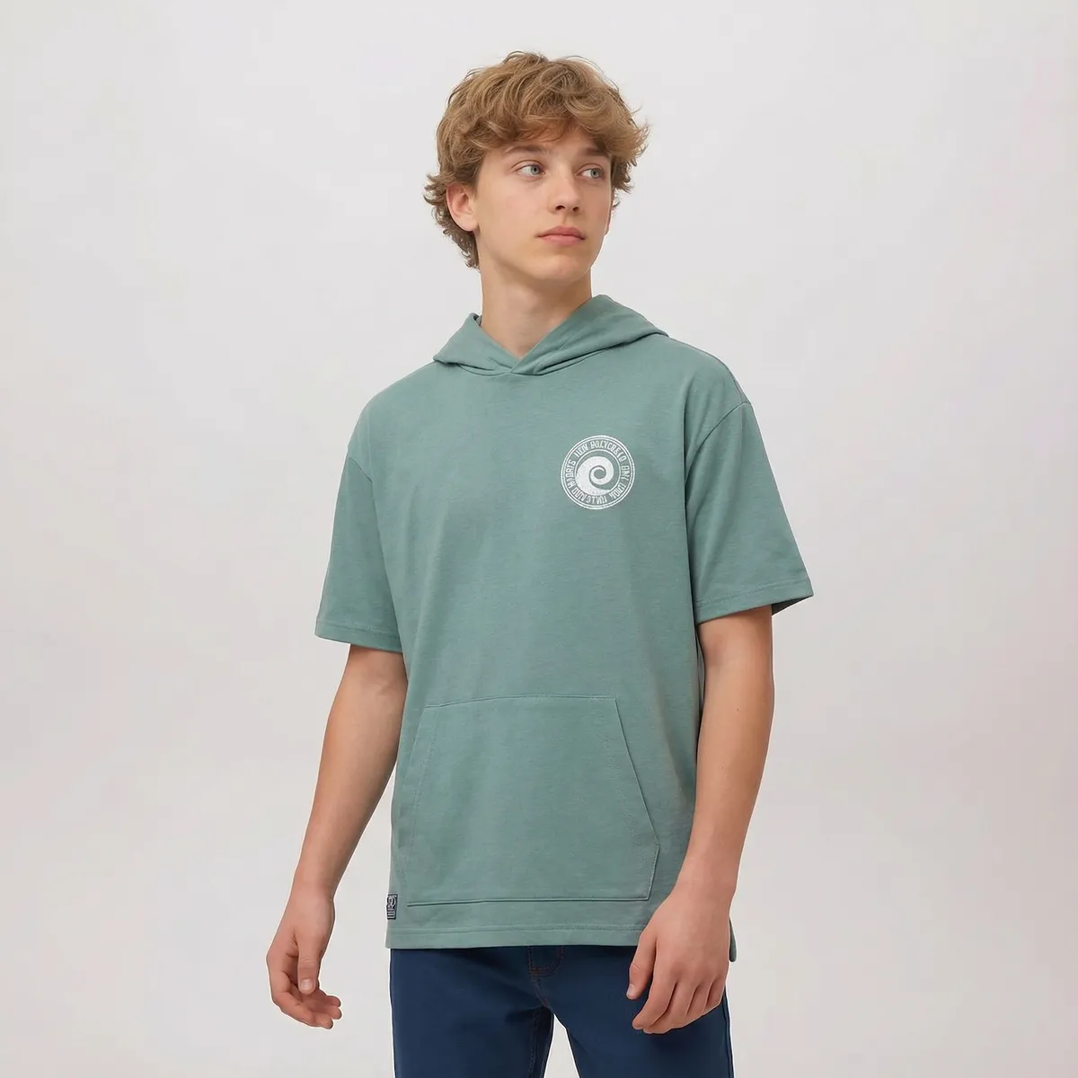 DOO AUSTRALIA - Polera Manga Corta Algodón Niño Verde Doo Australia