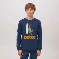 DOO AUSTRALIA - Polera Manga Larga Algodón Niño
