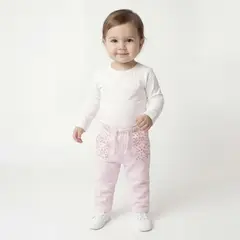 YAMP - Pantalón De Buzo Bebé Niña Algodón