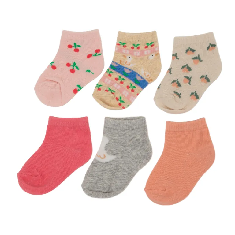 Pack de 6 Pares de Calcetines Bebé