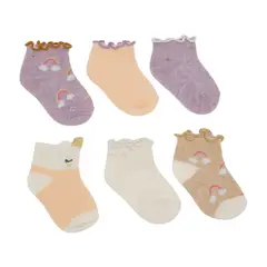 YAMP - 6 Pares Calcetines Algodón Unisex Bebé