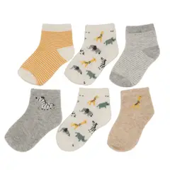 YAMP - Pack de 6 Pares de Calcetines Bebé