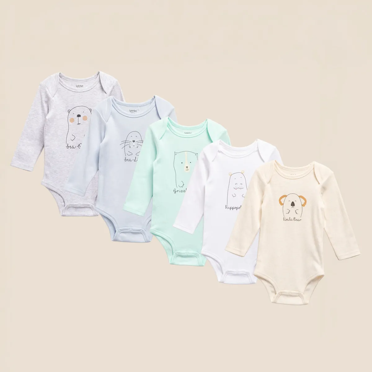 YAMP - Pack De 5 Bodys Bebé Niño Algodón Yamp