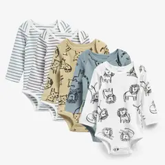 YAMP - Pack De 5 Bodys Bebé Niño Algodón