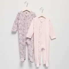 YAMP - 2 Pijamas Enterito Algodón Bebé Niña