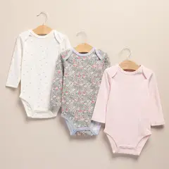 YAMP - Pack De 3 Bodys Bebé Niña Algodón