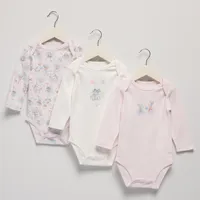 Pack De 3 Bodys Bebé Niña Algodón