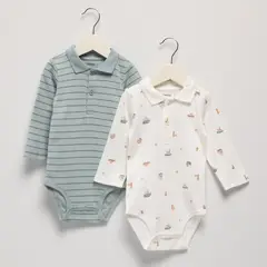 YAMP - Pack De 2 Bodys Bebé Niño Algodón