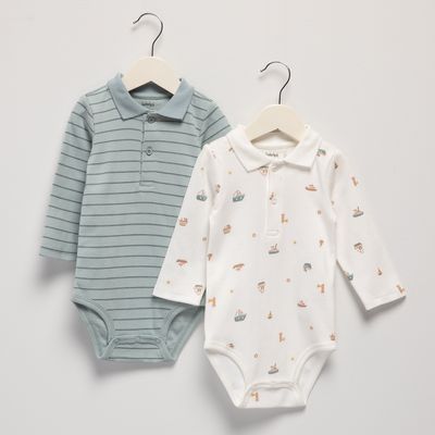 Imagen 1 del producto Pack De 2 Bodys Bebé Niño Algodón