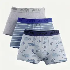 YAMP - Pack 3 Boxer Algodón Niño