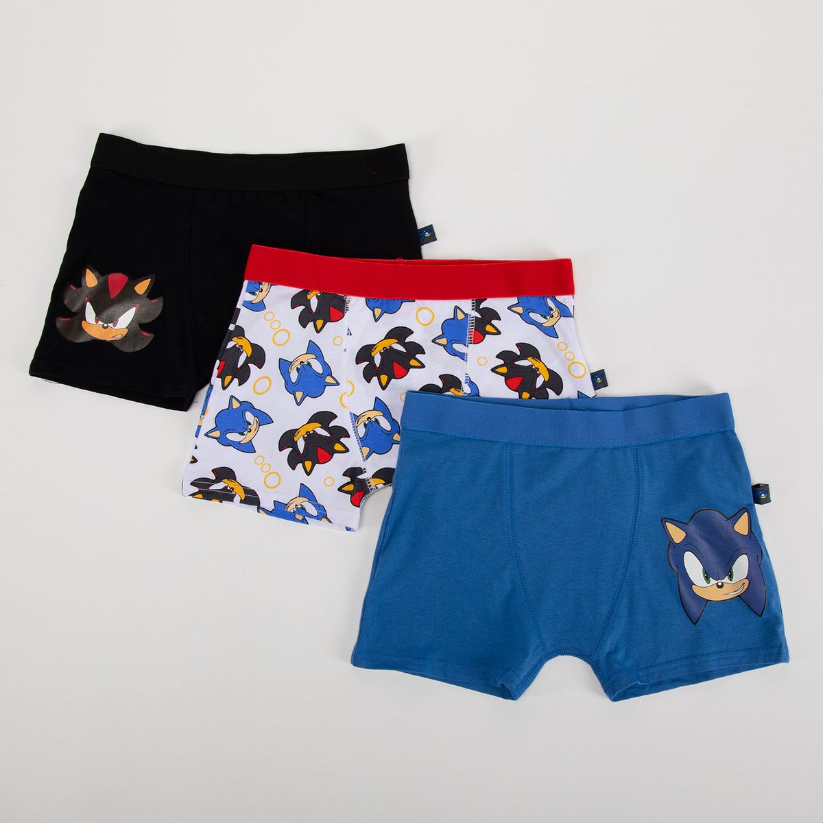 SONIC - Pack 3 Boxer Algodón Niño Sonic