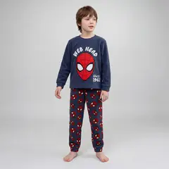 SPIDER MAN - Pijama 2 Piezas Polar Niño Spider-Man