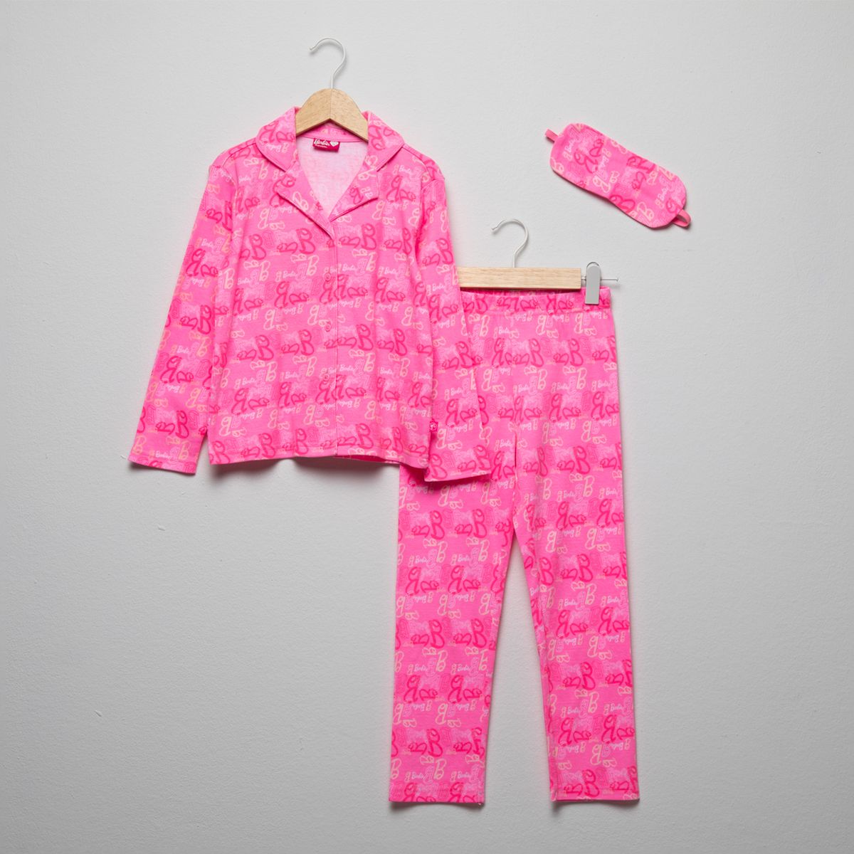 BARBIE - Pijama Niña Algodón 2 Piezas Y Antifaz Barbie